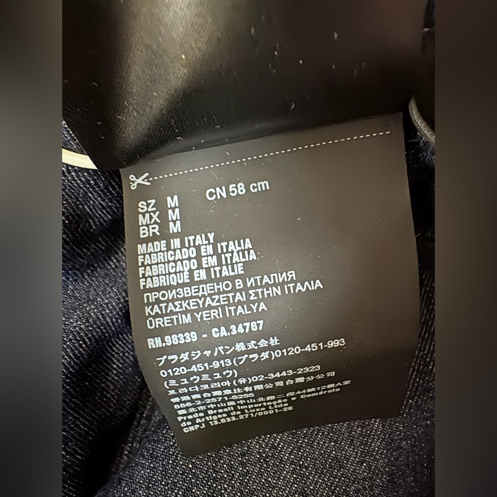 Prada Nylon& Denim reversible Black Bucket Hat - Picture 5 of 7